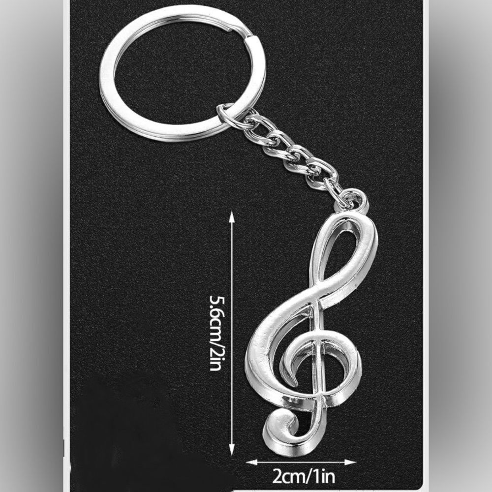 NWOT. Silver Music Sign Keychain or Accessory. - Picture 4 of 6